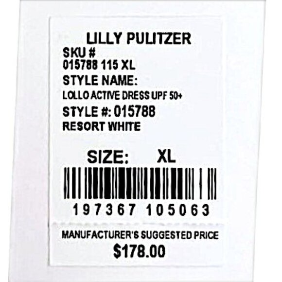 Lilly Pulitzer UPF 50+ Lollo Active Dress Set in Resort White NWT - Size X-Large - Picture 8 of 9